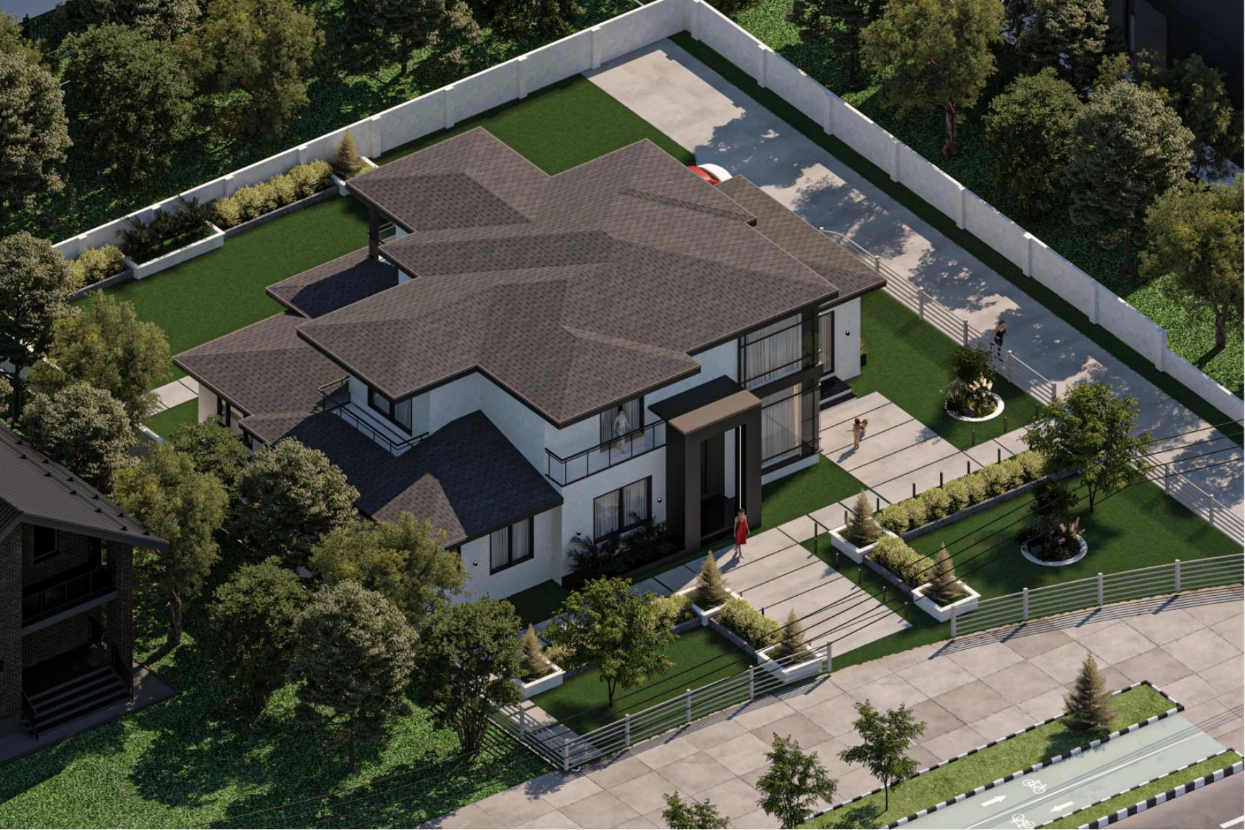 Courtyard Frame House visualization