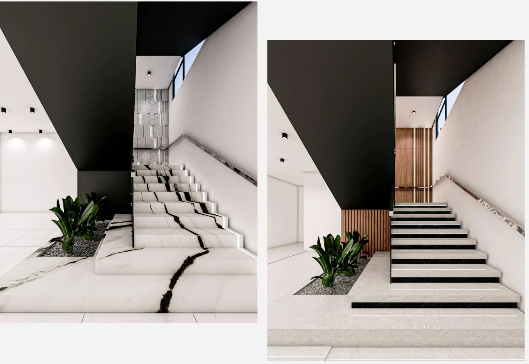 Material Stair interior visualization